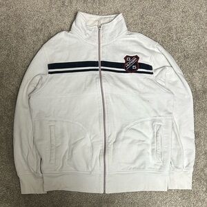 Vintage Tommy Hilfiger White Zip Up Hoodie